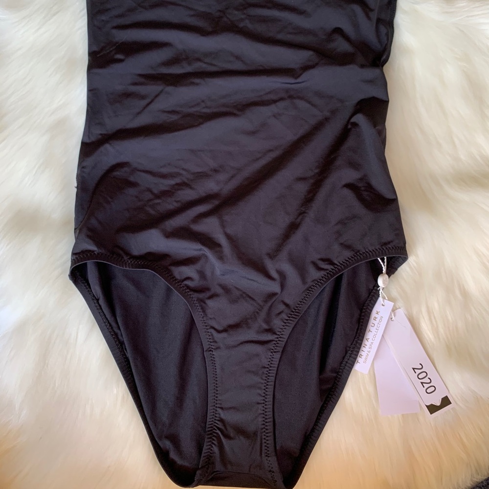 Trina Turk Fold Over High Waist Swim Bottoms Sz 6